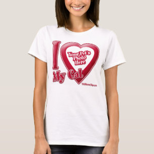 T-shirt I Love My Cat - Photo
