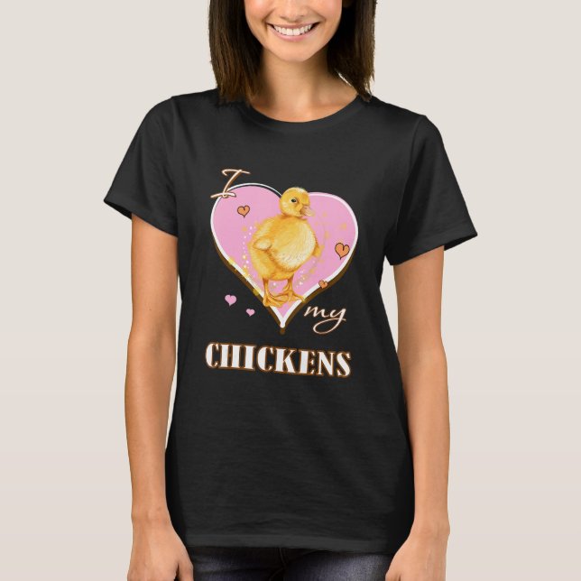 T-shirt I Love My Chickens     fan   (Devant)