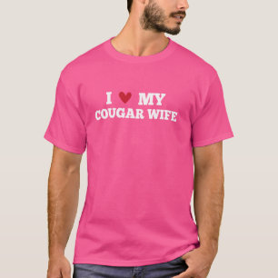 T-shirt I Love My Cougar Wife Funny Anniversaire Anniversa