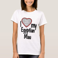 I Love My Egyptian Mau - Cute Heart Cat Photo