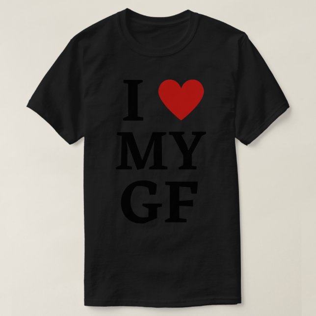 T-shirt I Love My Girlfriend 2 (Design devant)