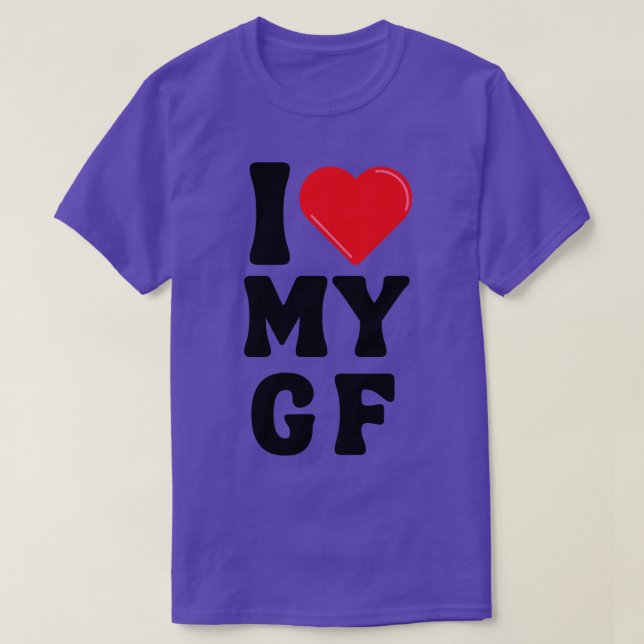 T-shirt I Love My Girlfriend 8 (Design devant)