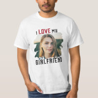 I Love My Girlfriend Grunge Photo personnalisée