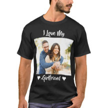 I Love My Girlfriend Heart Photo personnalisée 