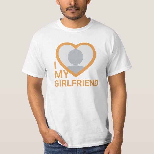 T-shirt I Love My Girlfriend Photo (Devant)