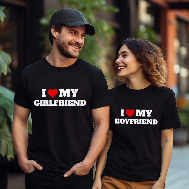 T-shirt I Love My Girlfriend Saint Valentin Coeur (Créateur téléchargé)
