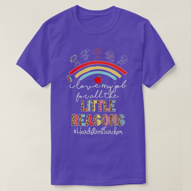 T-shirt I Love My Job Headstart Teacher Rainbow Back To Sc (Design devant)