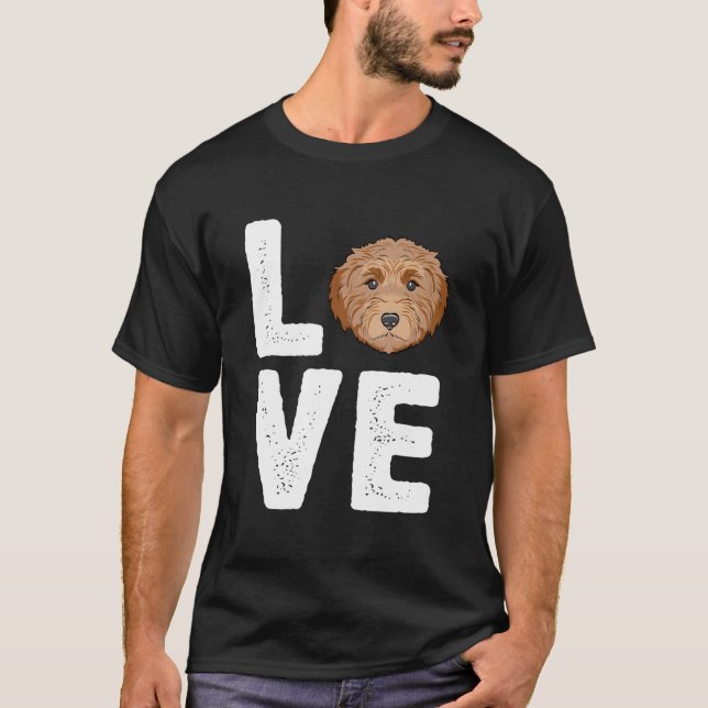 T-shirt I Love My Labradoodle (Devant)