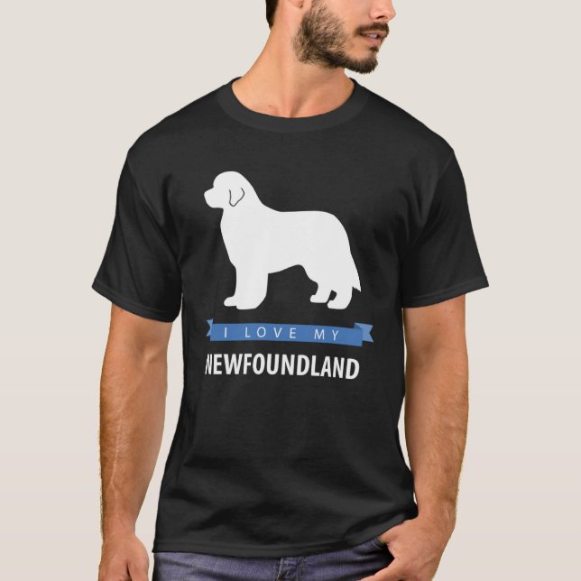 T-shirt I Love My Newfoundland (Devant)