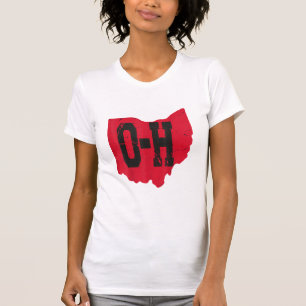 T-shirt I Love My Ohio Home Script Ohio Buckeye State