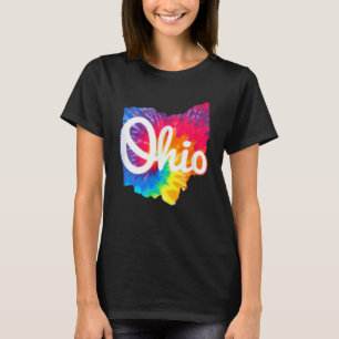 T-shirt I Love My Ohio Home Script Tie Dye Ohio