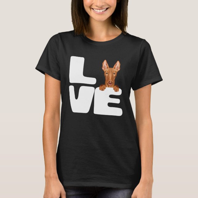 T-shirt I Love My Pharaoh Hound Dog (Devant)
