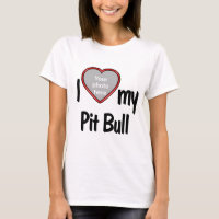 I Love My Pit Bull - Cadre Photo Coeur Plaisant