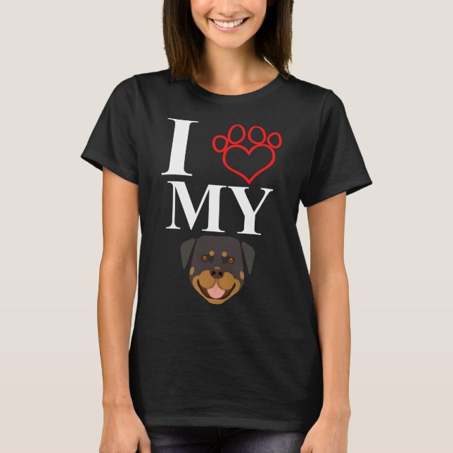 T-shirt I Love My Rottweiler 7 (Devant)