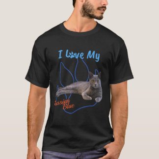 T-shirt I Love My Russian Blue Best Amoureux des chats Emp