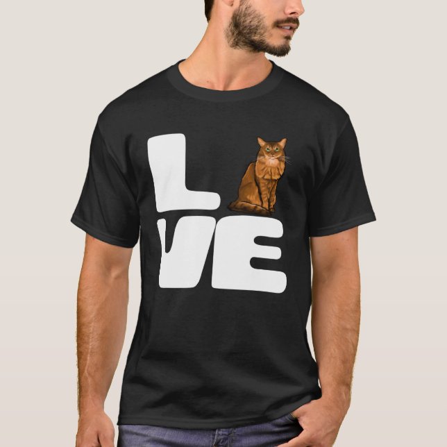 T-shirt I Love My Somali Cat (Devant)