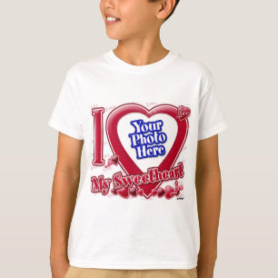 T-shirt I Love My Sweetheart coeur rouge - photo