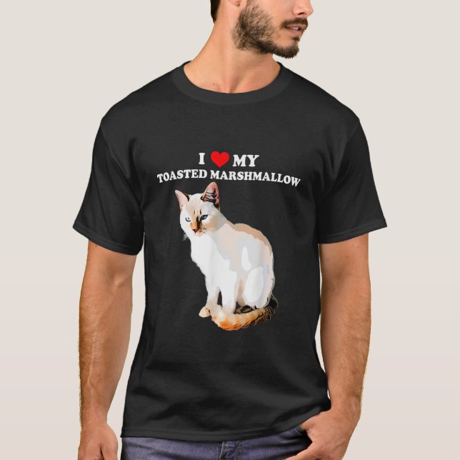 T-shirt I Love My Toasted Marshmallow Flame Point Siamese  (Devant)