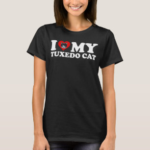 T-shirt I Love My Tuxedo Chat noir et blanc