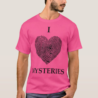 T-shirt I Love Mysteries I Heart Mysteries Tee - shirt