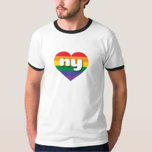 T-shirt I Love New York Rainbow Heart