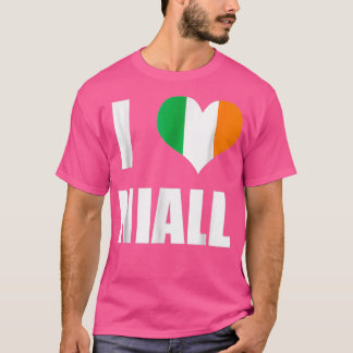 T-shirt I Love Niall Irlande Drapeau Coeur