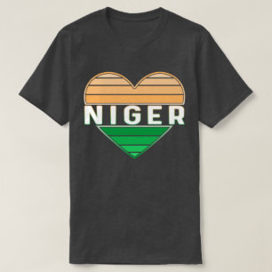 T-shirt I Love Niger, Coeur Nigérien