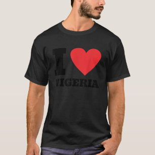 T-shirt I Love Nigeria I Heart Nigeria Family Travel Niger