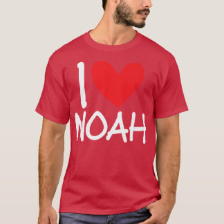 T-shirt I Love Noah Nom Hommes Personnalisés Guy BFF Ami H