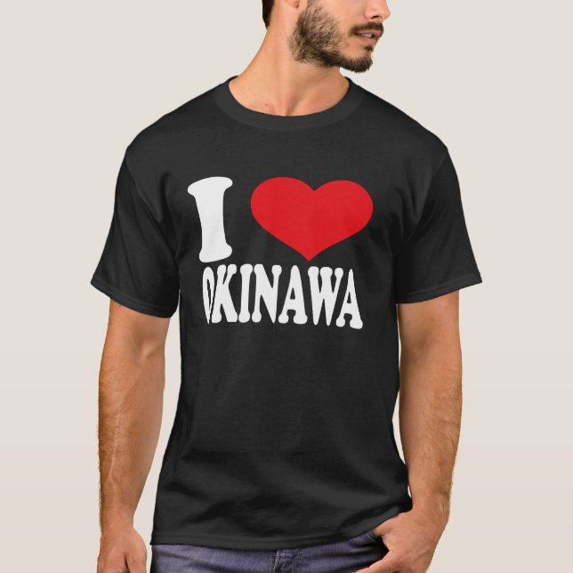 T-shirt I Love Okinawa Heart Okinawa Pride (Devant)