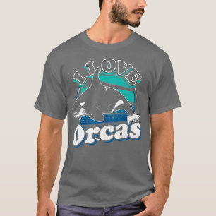 T-shirt I Love Orcas Orca