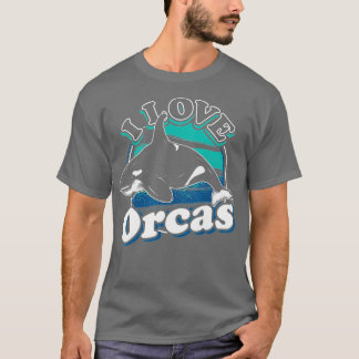 T-shirt I Love Orcas Orca