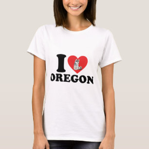 T-shirt I Love Oregon et My Husky