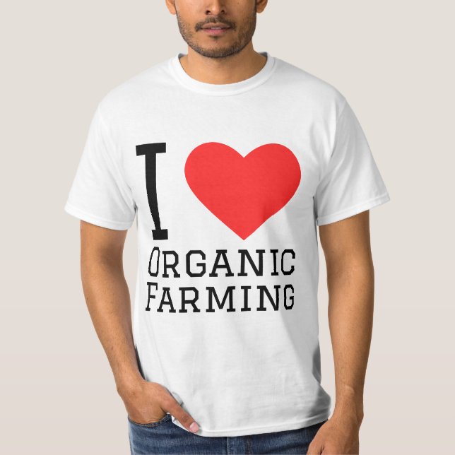T-shirt I love organic farming (Devant)