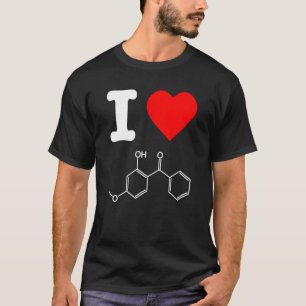 T-shirt I Love Oxybenzone Suncreen Soins de la peau Formu 