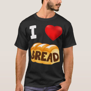 T-shirt I Love Pain Coeur Gluten Chemise