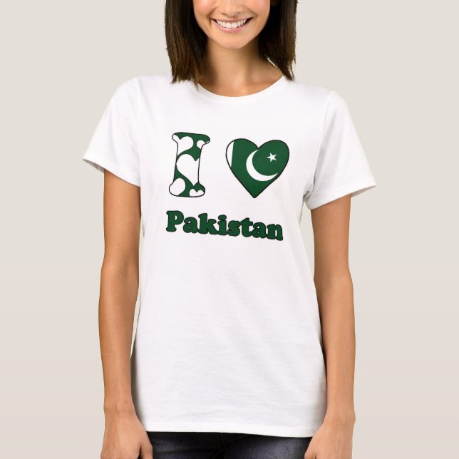 T-shirt I love Pakistan (Devant)