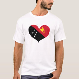 T-shirt I Love Papouasie-Nouvelle-Guinée Drapeau