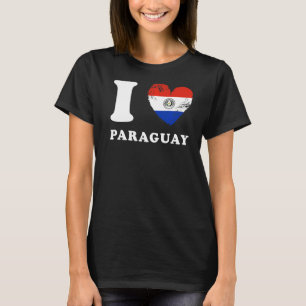 T-shirt I Love Paraguay Heart Flag Paraguay