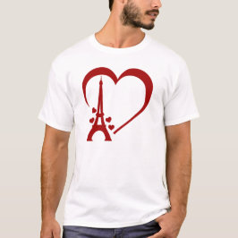 T-shirt I Love Paris, Paris romantique inspiré des voyages