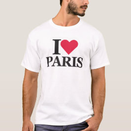 T-shirt I Love Paris, Paris romantique inspiré des voyages