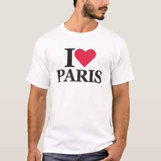 T-shirt I Love Paris, Paris romantique inspiré des voyages