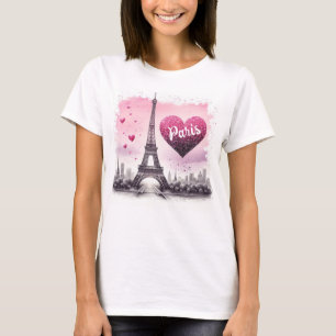 T-shirt I Love Paris Watercolor Mode