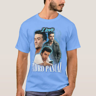 T-shirt I Love Pedro Pascal OsIsaac Ventilateur Maudit Col