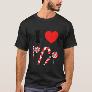 T-shirt I Love Pepperment Sucre de canne Christmas Pepperm
