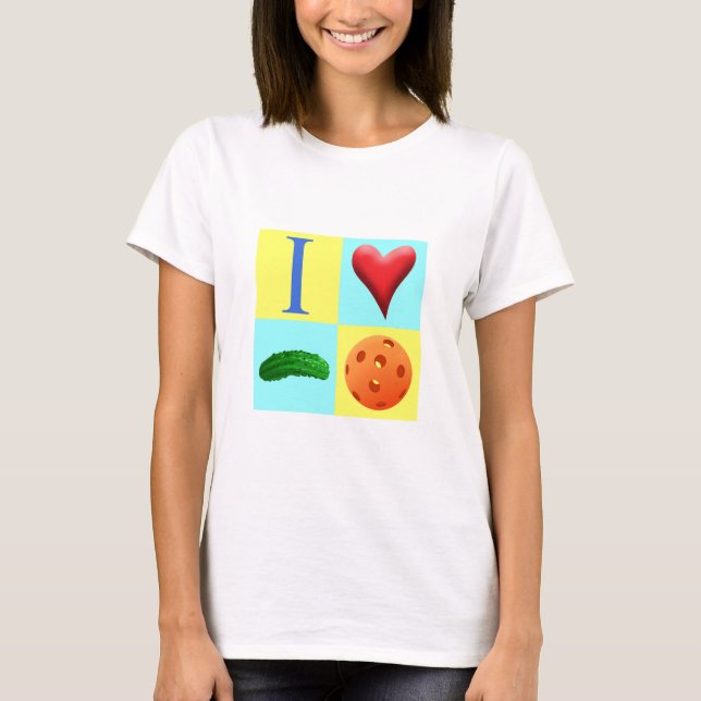 T-shirt I Love Pickleball (Devant)