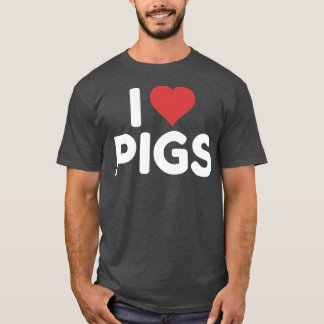 T-shirt I Love Pigs Premium3041