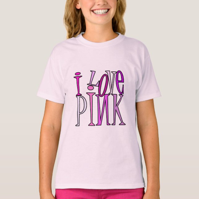 T-shirt I love pink (Devant)