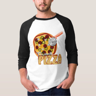 T-shirt I Love Pizza - Basic 3/4 Sleeve Raglan