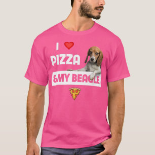 T-shirt I Love Pizza et mon propriétaire de chien Beagle P